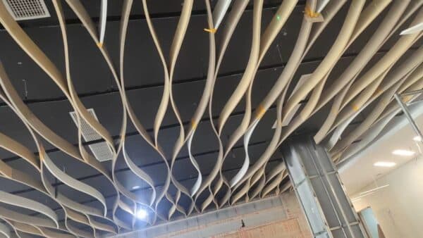 Customized Aluminum Strips Ceiling installation in a stylish residential interior.