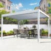 contemporary style white cplor aluminum pergola