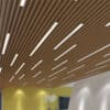 Aluminum Baffle Ceiling with LED Lighting