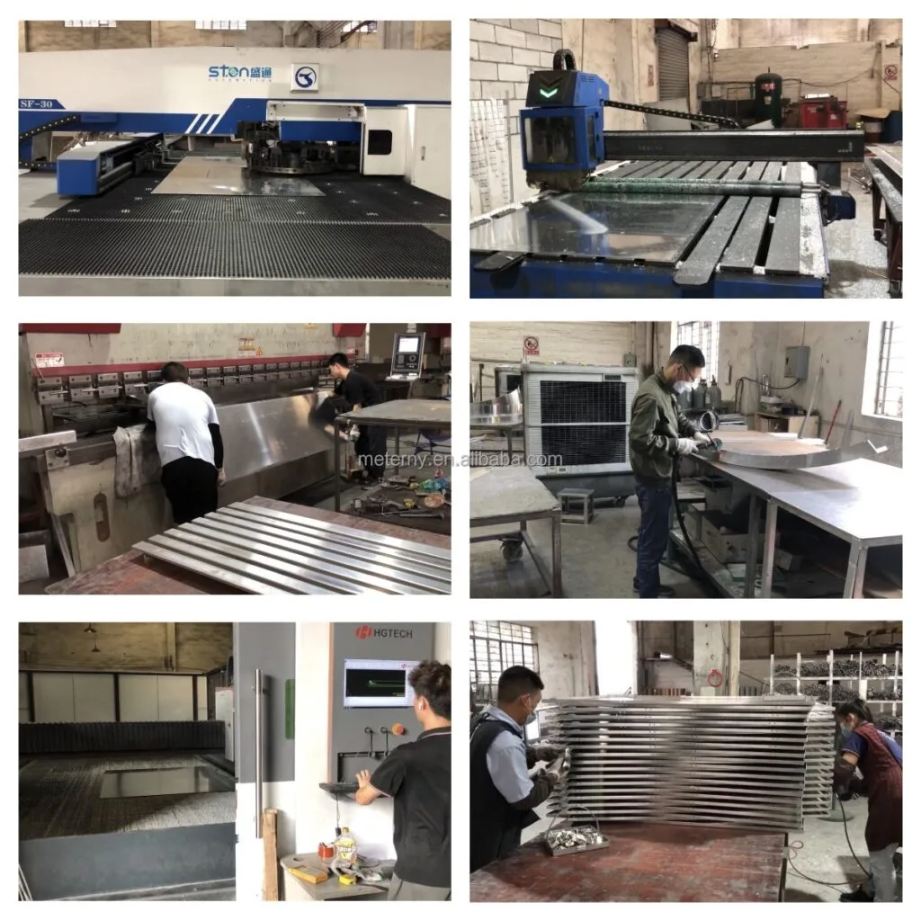 Flujo de trabajo de la fábrica de paneles de aluminio Meterny