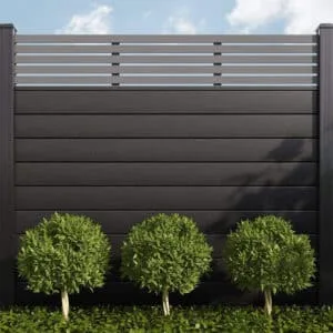 Clôture en composite bois-plastique pour l'aménagement paysager