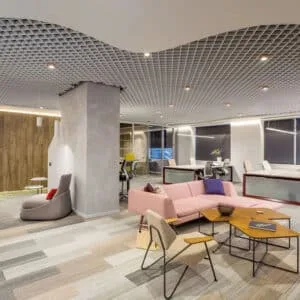 Techo de rejilla de aluminio duradero para salas de espera