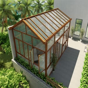 Aluminum Tempered Glass Greenhouse