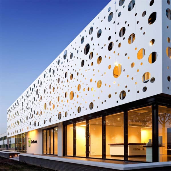 Aluminum Perforated Curtain Wall Installation