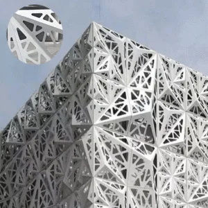 Фигурные алюминиевые перфорированные стеновые панели