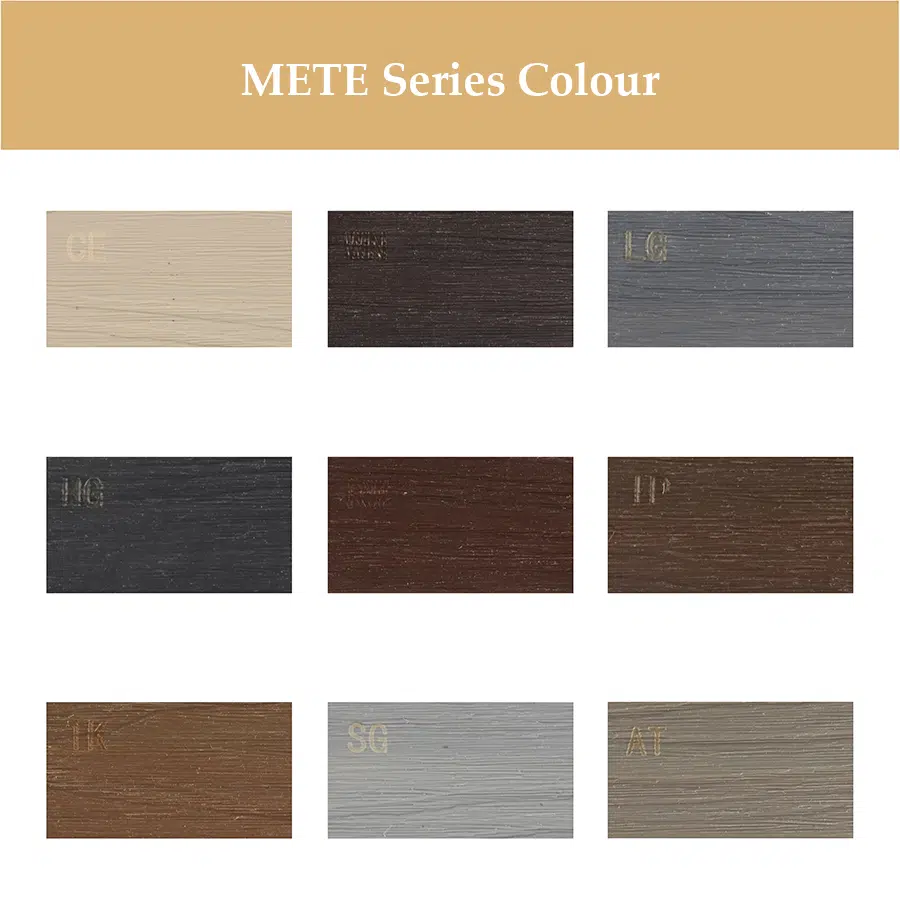 Opciones de color de la valla de WPC Meterny