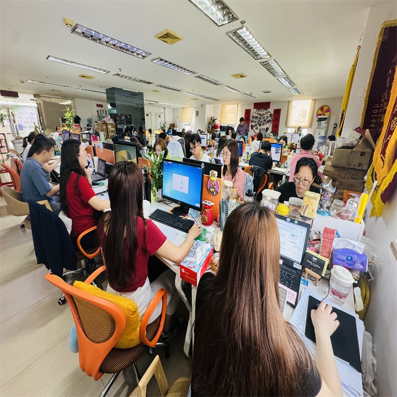 Meterny employees in Office making building project