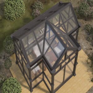 durable aluminum frame black outdoor sunroom