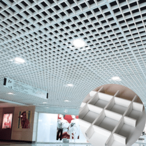 Mall Ventilated Aluminum Grille Ceiling Panels