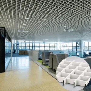 Sala de espera Techo de rejilla metálica ventilado