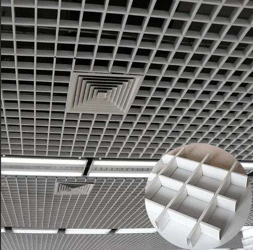 Panneaux de plafond à grille ouverte en aluminium