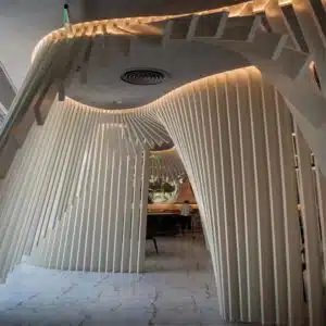 Customized aluminum art wall tubes design