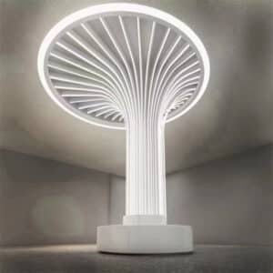 Tree-like Aluminum Feature Column with Lights