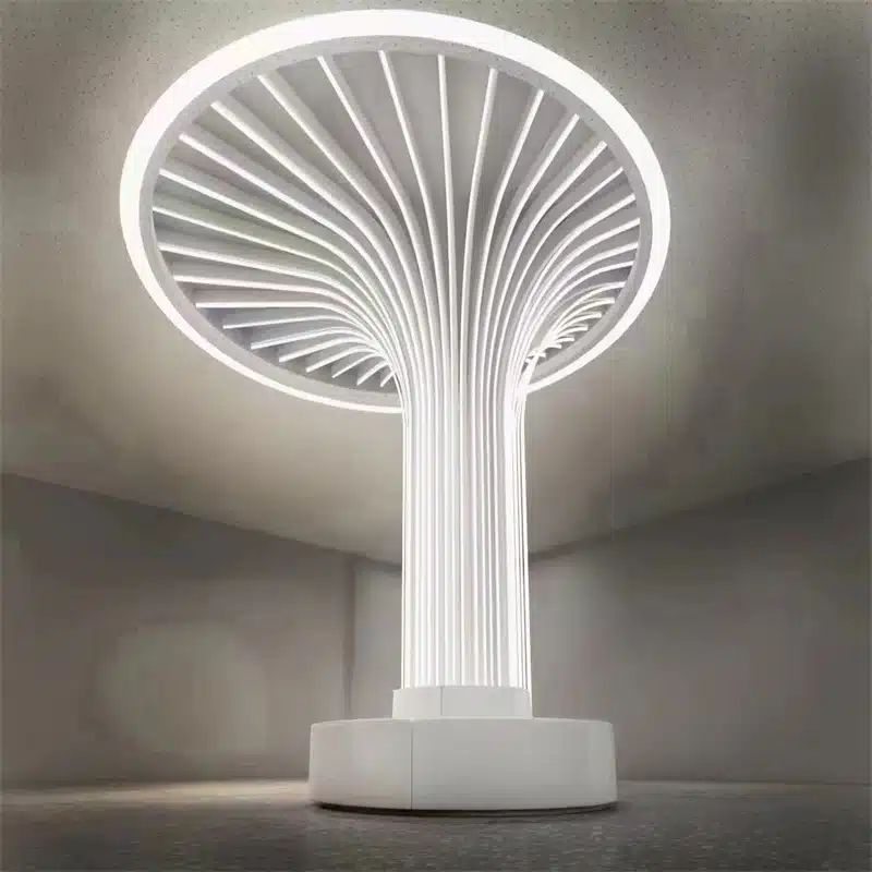 Baumartige Aluminiumsäule mit Lichtern