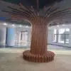 Columna de techo de aluminio moderna inspirada en los árboles