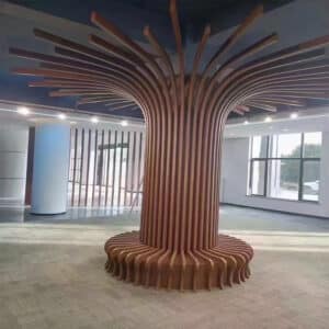 Modern Tree-inspired Aluminum Ceiling Column