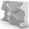 Transformative White Aluminum Wave Baffle Wall