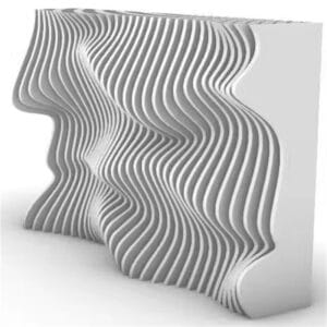 Transformative White Aluminum Wave Baffle Wall