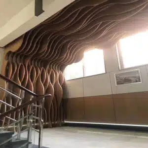 Curved Aluminum Wave-shaped Baffle Ceilings