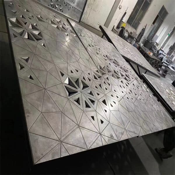 Unpainted Floral Aluminum Perforated Plate