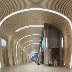 Centro commerciale Alluminio metallo Baffle soffitto