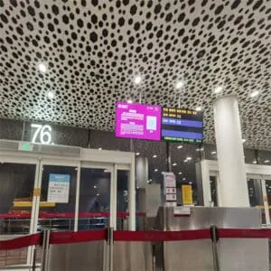 Custom Hexagon Holes Aluminum Openwork Ceiling