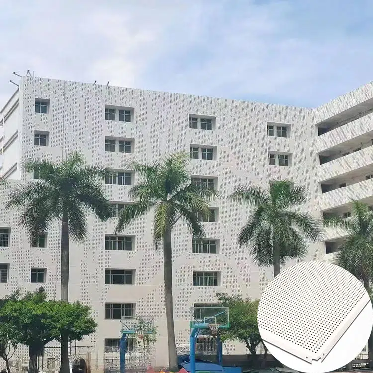 Dynamische Aluminium-Fassadenwände mit Perforation