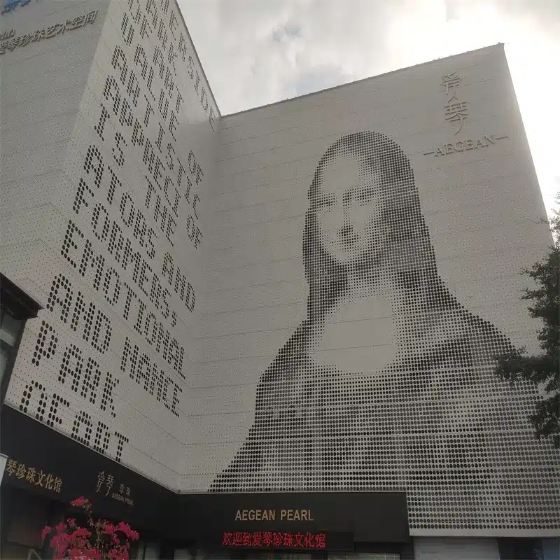 Aluminum Hollowed-Out Building Facade