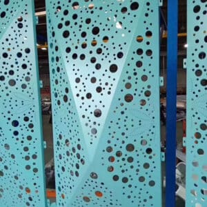 Irregular Blue Aluminum Perforated Sheet