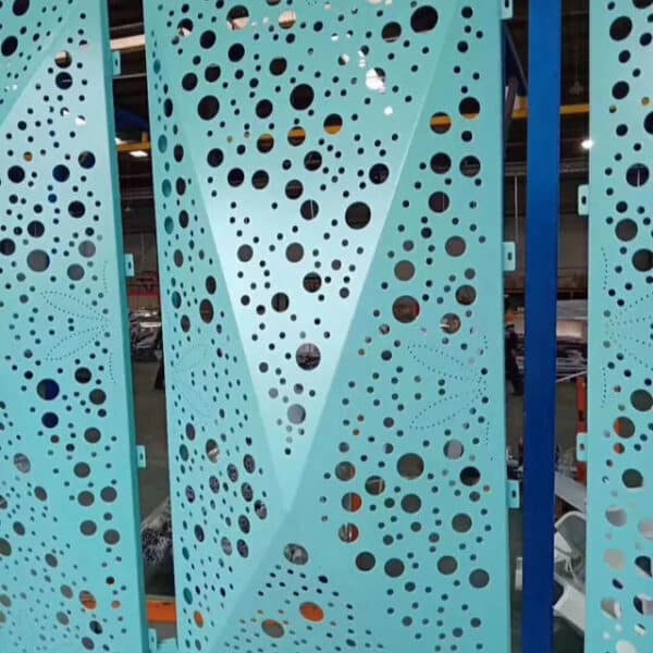 Irregular Blue Aluminum Perforated Sheet