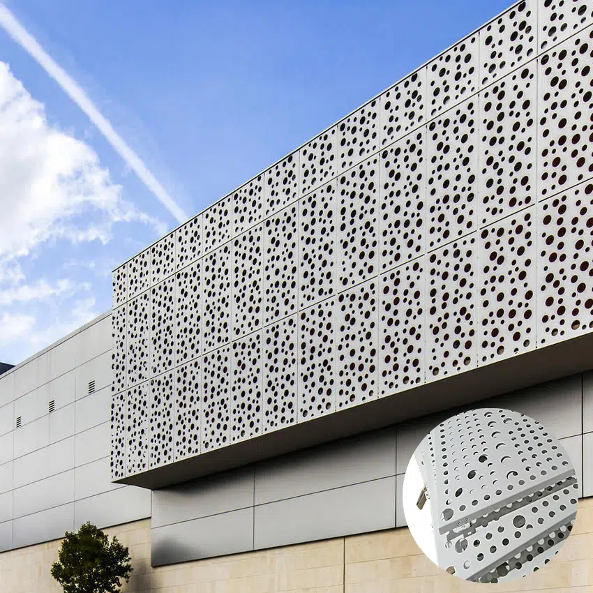 Façade perforée en aluminium
