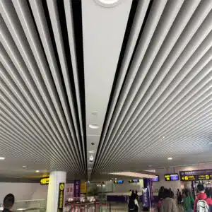Airport White Aluminum Baffle Ceiling