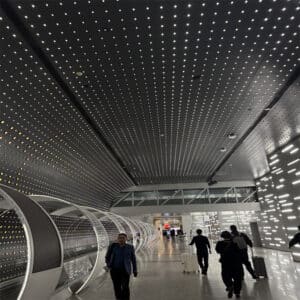 Panneau perforé décoratif pour l'intérieur des aéroports