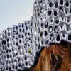 Parete esterna perforata in alluminio a forma di personalizzato