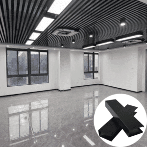 Versatile Black Aluminum Baffle Strip Ceiling