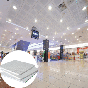 Plafond perforé pour centre commercial