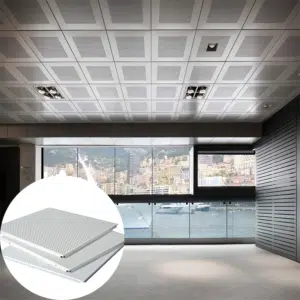 Soffitto acustico metallico a clip per sala ricevimenti