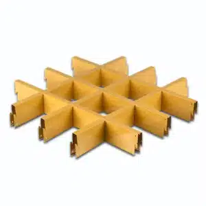 Panel de techo de rejilla de aluminio con clip metálico