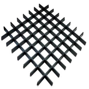 Plafond compact à grille en aluminium de couleur noire