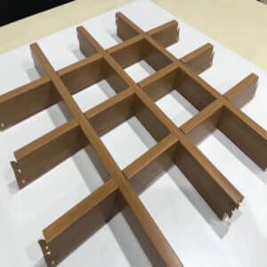 Warm Brown Aluminum Open-cell Grid Panel