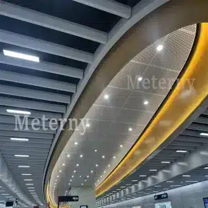 Metro Station Aluminum Ceiling with Circular Perforations