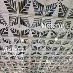 Decorative Laser-cut Metal Ceiling with Leaf Pattern