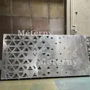 Triangle Pattern Laser Cut Aluminum Panel