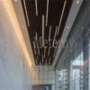 Double-height aluminum ceiling for Grand lobby