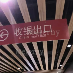 Suspended Aluminum Ceiling System for Supermarket