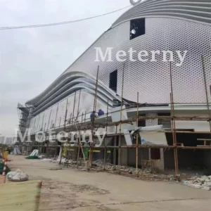 Wave-shaped Curtain Wall with Perforated Design