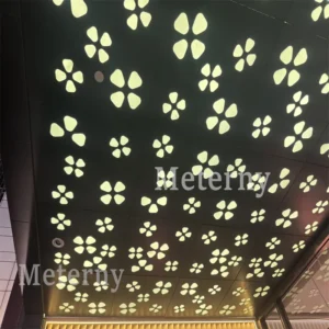 Light Diffusion Floral Design Aluminum Ceiling