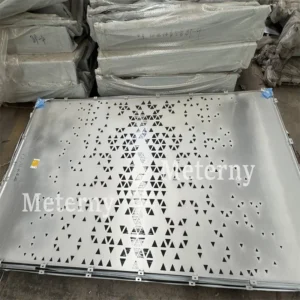 Triangular Perforated Aluminum Panels for Building Facade