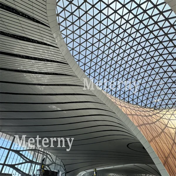 Custom Curved Aluminum Ceiling for Airport Terminals